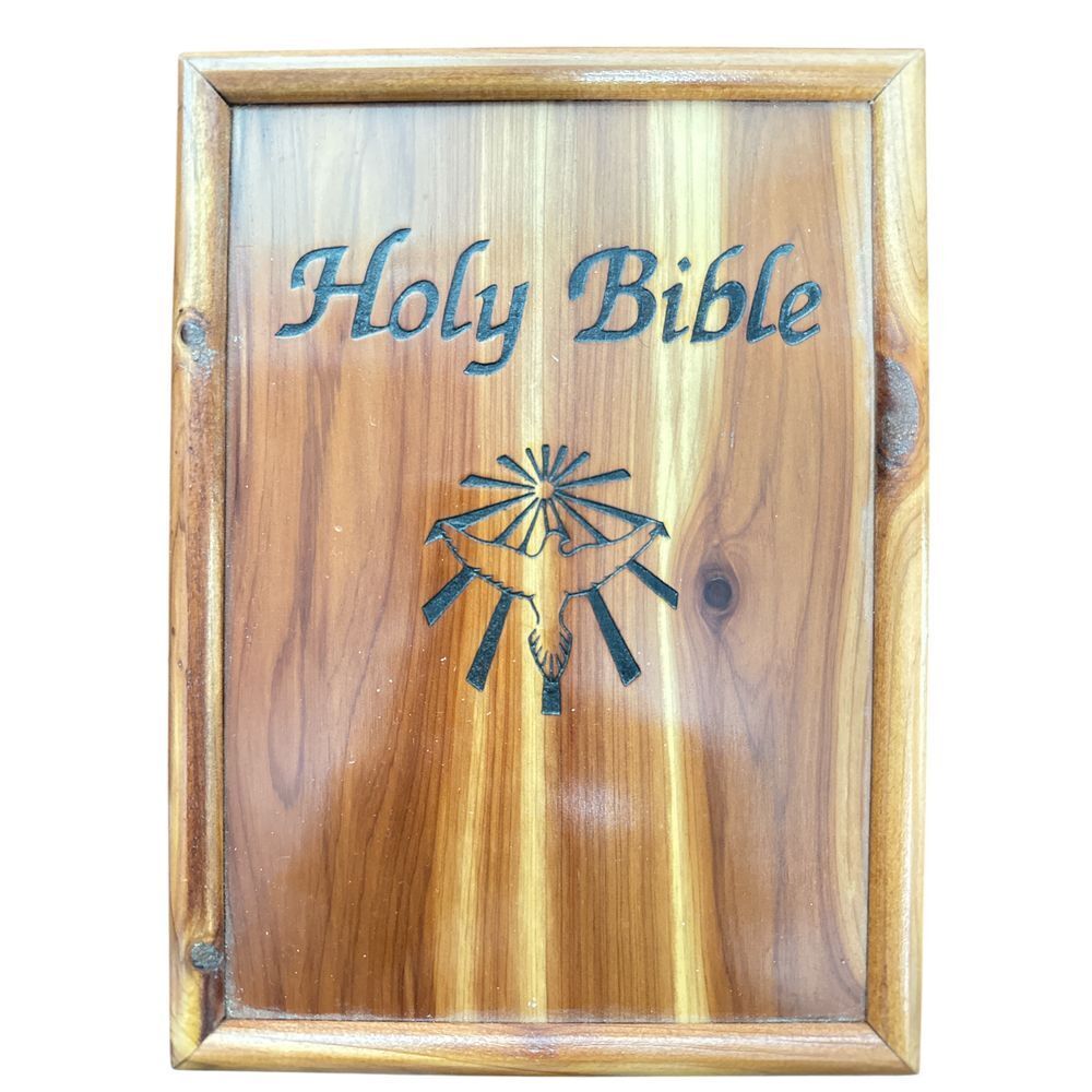 Dove of Peace Holy Bible King James Version‎ with Wooden Box Sympathy Gift Book